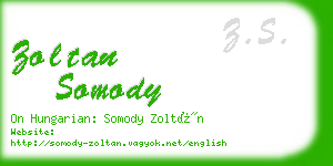 zoltan somody business card